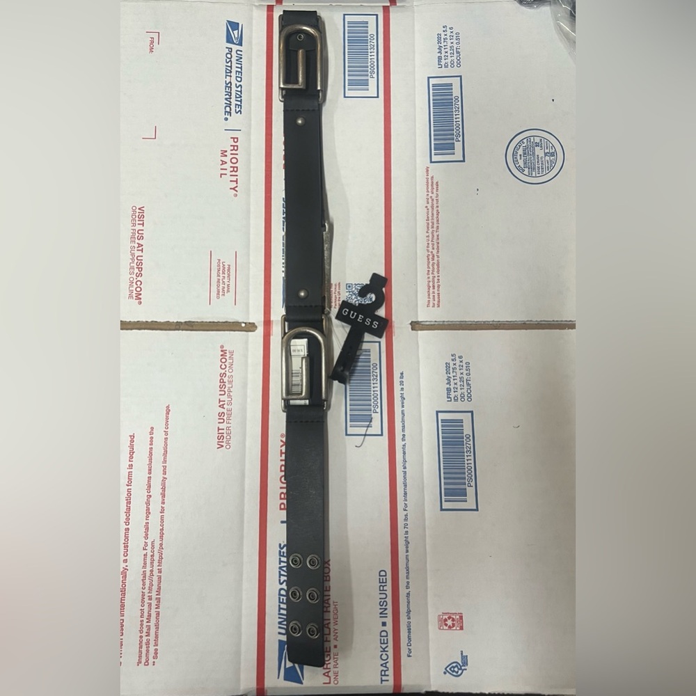 Guess Black Belt with Silver Buckle